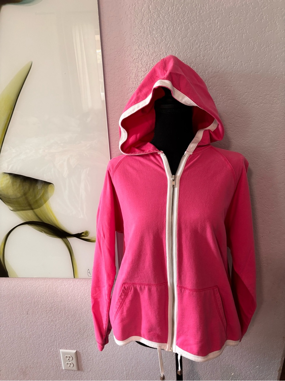 Pink zip up hoodie size medium